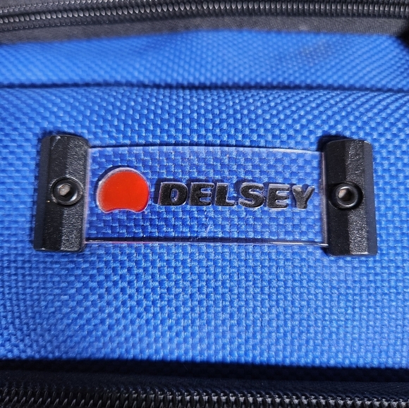 Delsey Carry-On Weekender Travel Duffle Bag w/ Strap Red/Black/Blue 2 available. - Picture 12 of 13